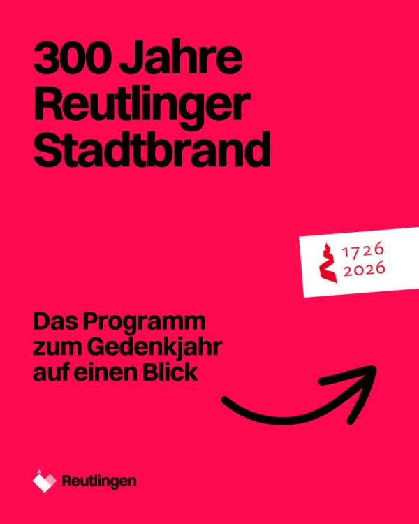 „Reutlingen brennt“– 300 Jahre Stadtbrand 🔥

Vom 23. bis 25. September 1726 stand Reutlingen in Flammen. Ein verheerender Brand zerstörte große Teile der Stadt – über 1.200 Familien verloren ihr Zuhause.
Zum 300. Jahrestag erinnern zahlreiche Akteure unter dem Motto „Reutlingen brennt“ mit vielfältigen Veranstaltungen, Projekten und Aktionen an dieses stadtprägende Ereignis.

Mehr Infos findest du auf visitreutlingen.de

Tickets für Feuereifer sind in der Tourist-Info erhältlich

#reutlingen #stadtbrandt #visitreutlingen #events